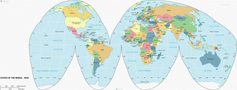 Political World Map -   